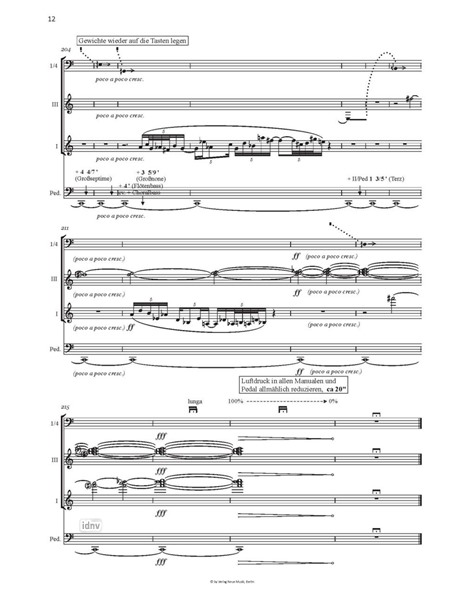 Auslaufen der Zeit I für Orgel und 9 Gewichte (2020/21) Auslaufen der Zeit I für Orgel und 9 Gewichte (2020/21)