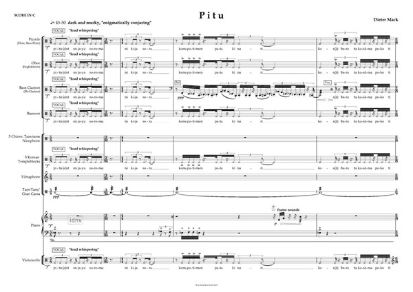 Pitu für Ensemble (2020) Pitu für Ensemble (2020)