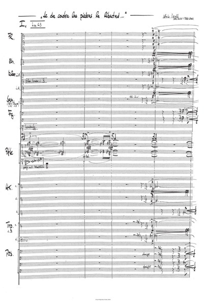 "Se da contra las piedras la libertad …" für Klavier und 20 Bläser (2021) "Se da contra las piedras la libertad …" für Klavier und 20 Bläser (2021)