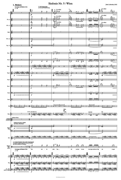 Sinfonie Nr. 5 / Wien für Bariton und Orchester (2022) Sinfonie Nr. 5 / Wien für Bariton und Orchester (2022)