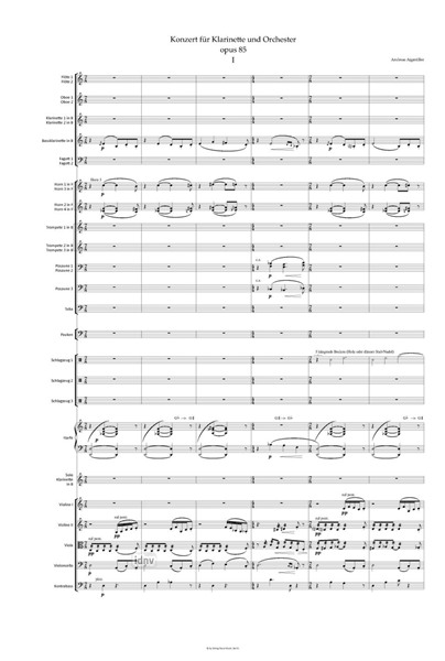 Konzert für Klarinette und Orchester op. 85 op. 85 (2021) Konzert für Klarinette und Orchester op. 85 op. 85 (2021)
