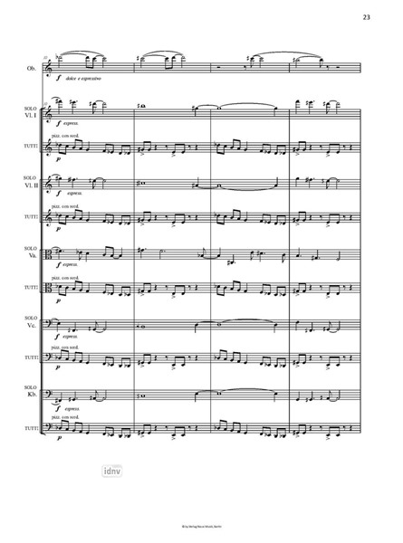 Waldgesang op. 116 für Solo-Oboe, Streicher und Schlagwerk (2012) Waldgesang op. 116 für Solo-Oboe, Streicher und Schlagwerk (2012)