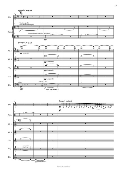 Waldgesang op. 116 für Solo-Oboe, Streicher und Schlagwerk (2012) Waldgesang op. 116 für Solo-Oboe, Streicher und Schlagwerk (2012)