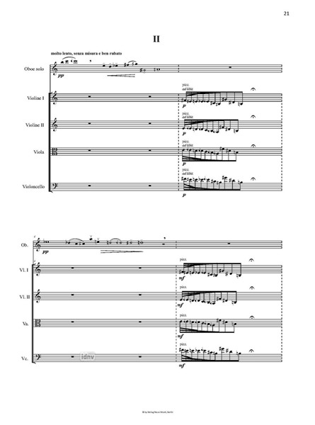 Waldgesang op. 116 für Solo-Oboe, Streicher und Schlagwerk (2012) Waldgesang op. 116 für Solo-Oboe, Streicher und Schlagwerk (2012)
