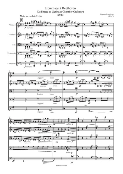 Hommage à Beethoven für Streichorchester (2020) Hommage à Beethoven für Streichorchester (2020)