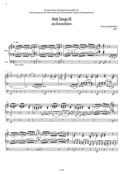 Holy Tango 3 für Orgel (2007) Holy Tango 3 für Orgel (2007)