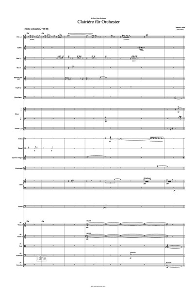Clairière für großes Orchester (2021-22) Clairière für großes Orchester (2021-22)