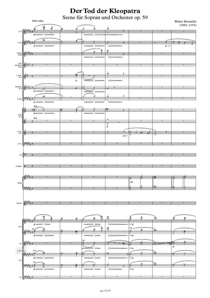 Der Tod der Kleopatra für Sopran und Orchester op. 59 (1944) Der Tod der Kleopatra für Sopran und Orchester op. 59 (1944)