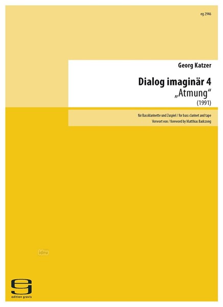 Dialog imaginär 4 „Atmung“ für Bassklarinette und Zuspiel (1991) Dialog imaginär 4 „Atmung“ für Bassklarinette und Zuspiel (1991)