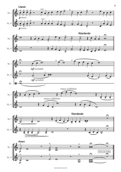 Im Einklang für zwei Violoncelli und eine Handglocke (g) (2025) Im Einklang für zwei Violoncelli und eine Handglocke (g) (2025)