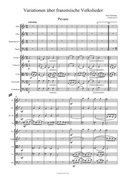 Variationen über französische Volkslieder KSV 37b bearbeitet für Kammerorchester 1998 (1949/51) Variationen über französische Volkslieder KSV 37b bearbeitet für Kammerorchester 1998 (1949/51)