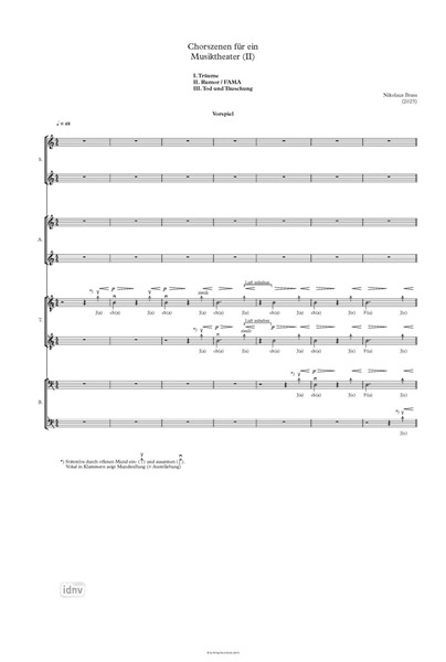 Chorszenen für ein Musiktheater (II) für gemischten Chor a cappella (2023) Chorszenen für ein Musiktheater (II) für gemischten Chor a cappella (2023)