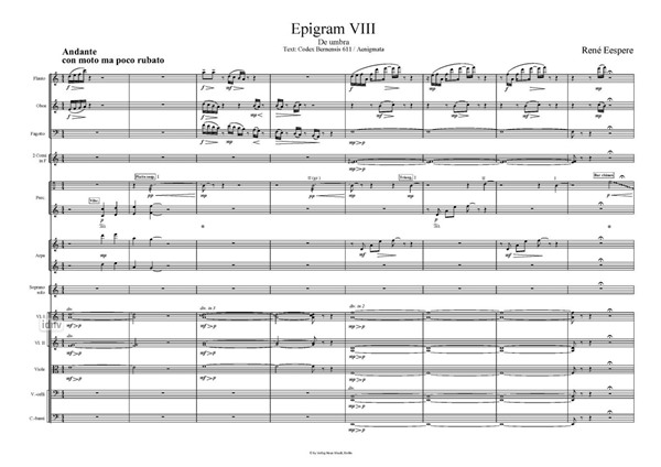 Epigramm VIII für Orchester (2021) Epigramm VIII für Orchester (2021)