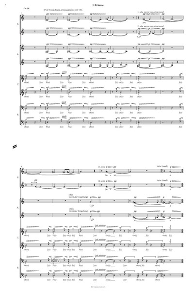 Chorszenen für ein Musiktheater (II) für gemischten Chor a cappella (2023) Chorszenen für ein Musiktheater (II) für gemischten Chor a cappella (2023)