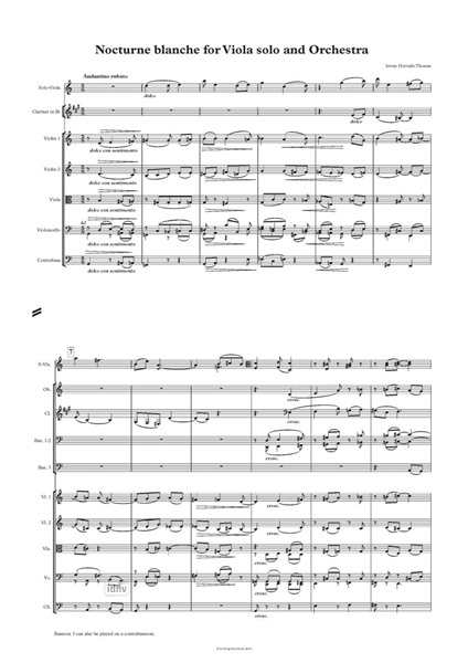 nocturne blanche für Viola und Orchester nocturne blanche für Viola und Orchester