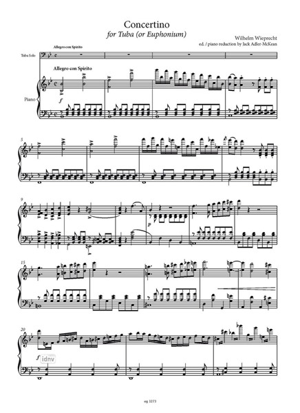 Concertino für Tuba für Tuba und Klavier (um 1847) Concertino für Tuba für Tuba und Klavier (um 1847)