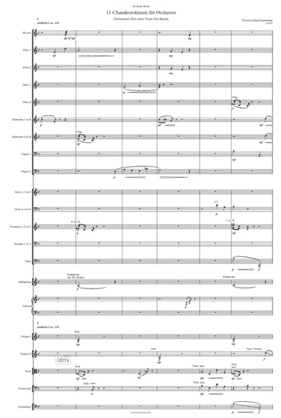 11 Charakterskizzen für Orchester für Orchester (2022) 11 Charakterskizzen für Orchester für Orchester (2022)