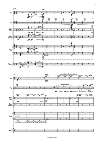Nature morte für Viola, Fagott, Tenor- und Bassposaune, Harfe und Pauke (2017) Nature morte für Viola, Fagott, Tenor- und Bassposaune, Harfe und Pauke (2017)