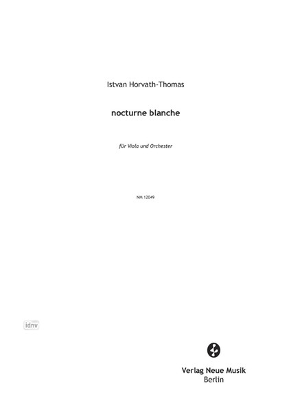 nocturne blanche für Viola und Orchester nocturne blanche für Viola und Orchester