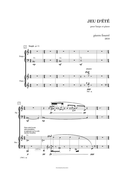 Jeu d’été für Harfe und Klavier (2026) Jeu d’été für Harfe und Klavier (2026)