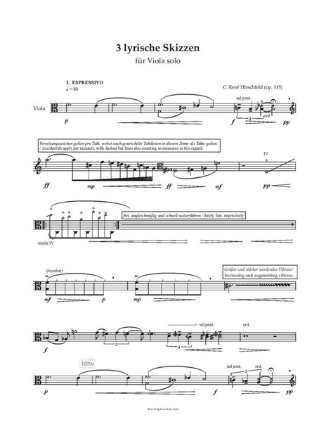 3 lyrische Skizzen für Viola solo (2012) 3 lyrische Skizzen für Viola solo (2012)