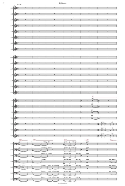 Chorszenen für ein Musiktheater (II) für gemischten Chor a cappella (2023) Chorszenen für ein Musiktheater (II) für gemischten Chor a cappella (2023)