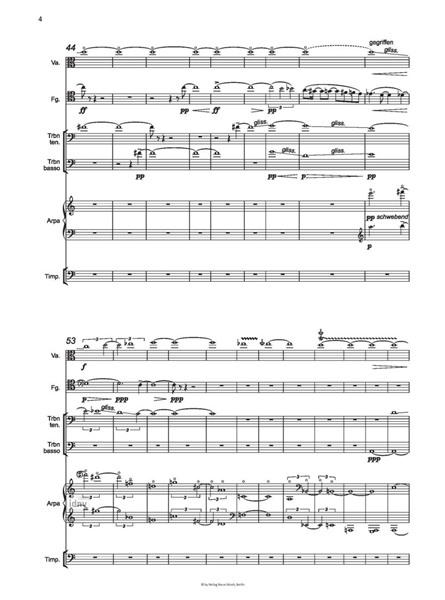 Nature morte für Viola, Fagott, Tenor- und Bassposaune, Harfe und Pauke (2017) Nature morte für Viola, Fagott, Tenor- und Bassposaune, Harfe und Pauke (2017)