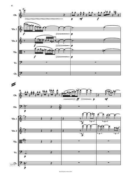 Oboe Concerto für Solo-Oboe, Horn und Streichorchester (2020) Oboe Concerto für Solo-Oboe, Horn und Streichorchester (2020)