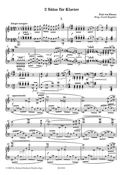 2 Sätze für Klavier (1938) 2 Sätze für Klavier (1938)